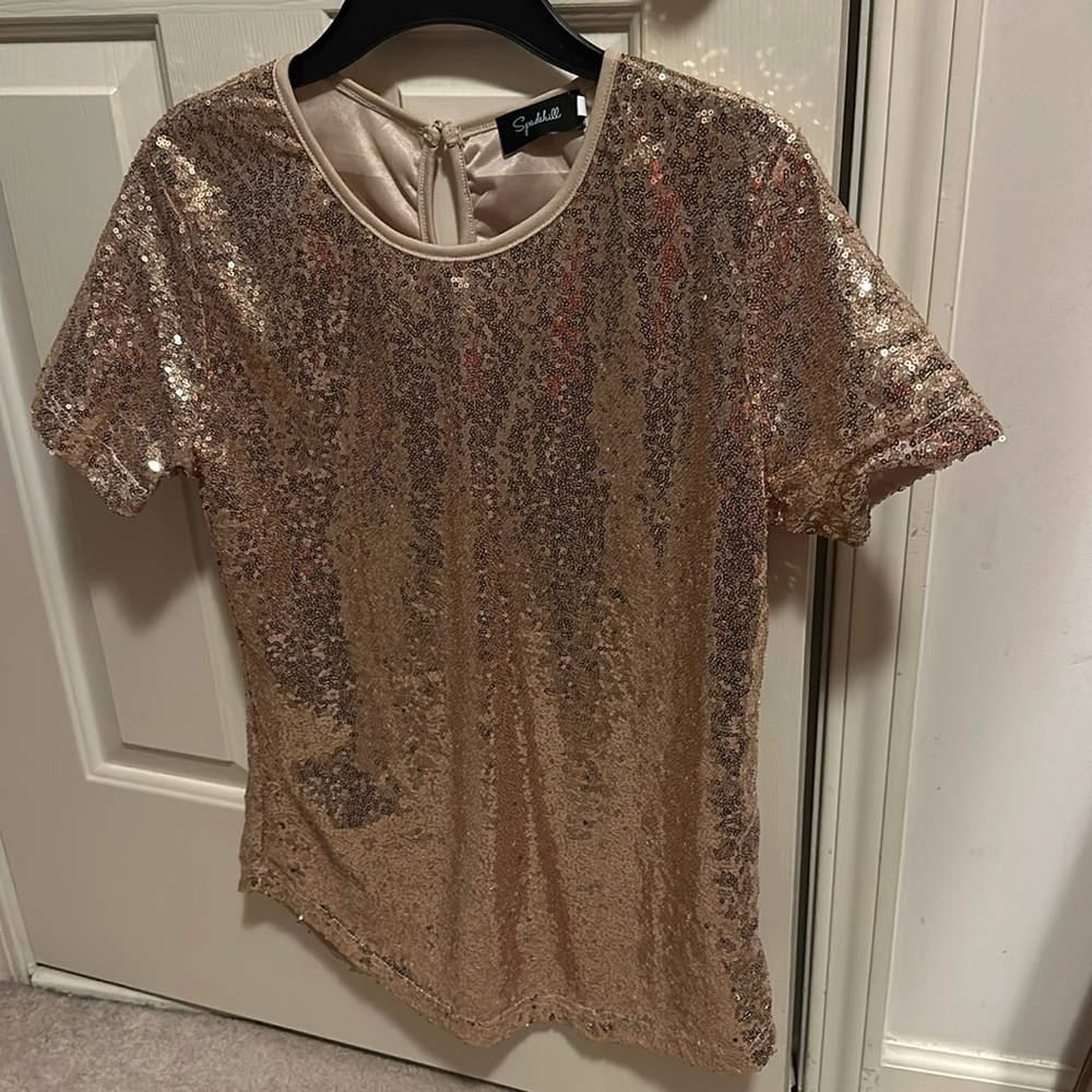 Gold sequin top